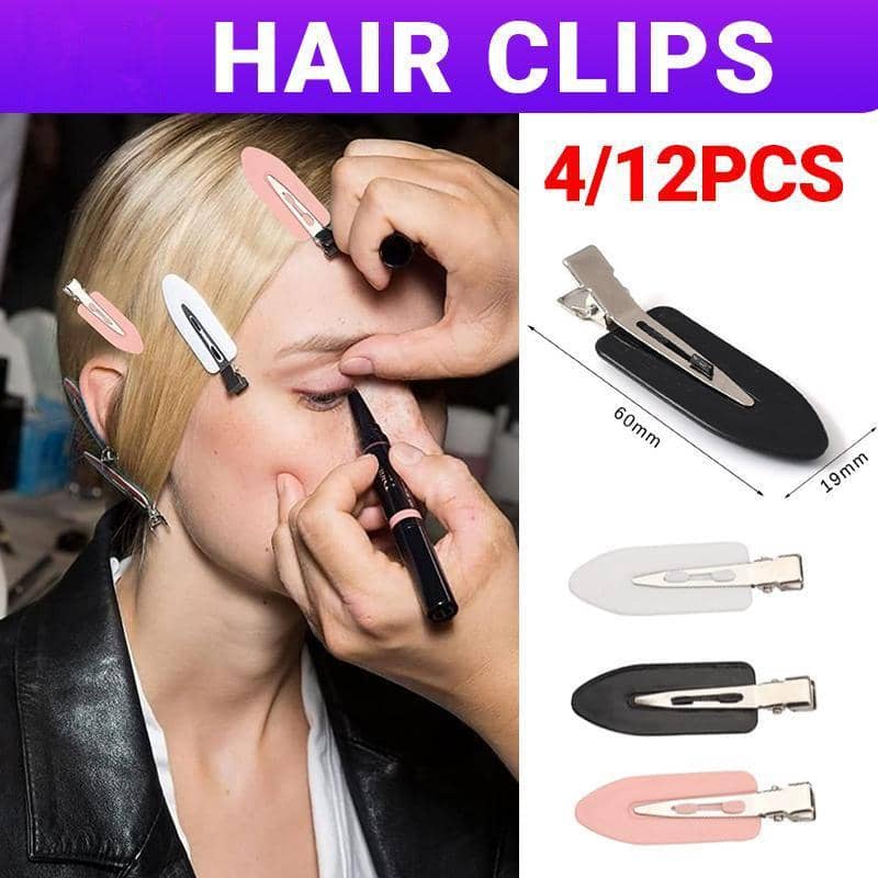 No Bend Hair Clips, Acrylic and Stainless Steel Barrette - White, Pack of 4 - view 2