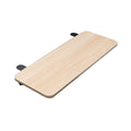 No Drill Desk Extension Tray Clamp on Foldable Shelf - Large 65cm, Natural Wood - view 2