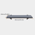 No Drill Desk Extension Tray Clamp on Foldable Shelf - Large 65cm, Natural Wood - view 4