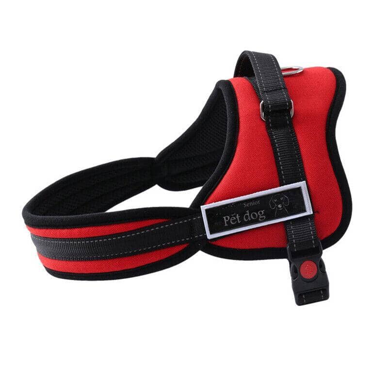 No Pull Dog Harness with Padded Handle, XL (Chest 77 to 108 cm) - Red