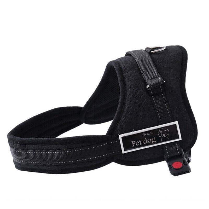 No-Pull Dog Harness, Reflective Padded Dog Vest - Black, Size L (Chest 67-88 cm)