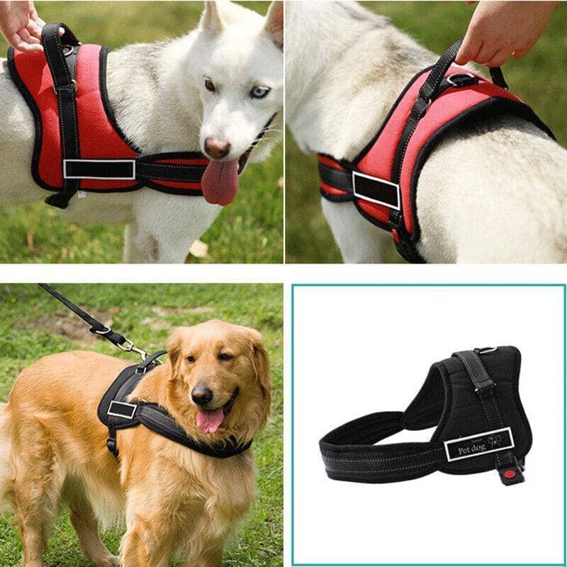 No-Pull Dog Harness, Reflective Padded Dog Vest - Black, Size L (Chest 67-88 cm) - view 5