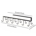 No-Punch Double Row Cup Hook Rack for Kitchen Shelves - Pack of 2 - view 3