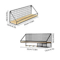 No-Punch Wall Mounted Iron Storage Rack with Tissue Holder - White - view 4