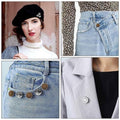 No-Sew Jeans Button Pins for Pants - Pack of 8, Mixed Designs - view 3
