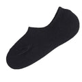 No Show Liner Socks, Non Slip Cotton Low Cut, 5 Pairs - Black