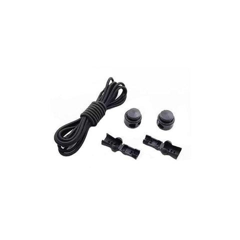 No Tie Elastic Shoelaces with Toggle Locks for Sneakers, Running and Walking Shoes - Black