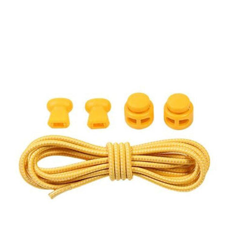 No Tie Elastic Shoelaces with Toggle Locks for Sneakers, Running and Walking Shoes - Golden