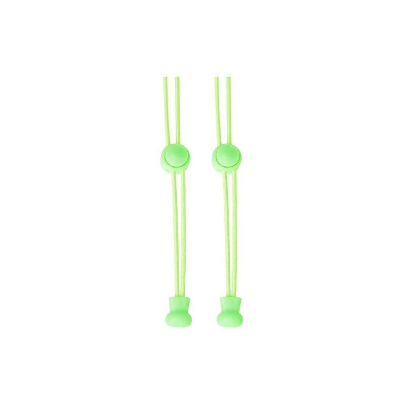 No Tie Elastic Shoelaces with Toggle Locks for Sneakers, Running and Walking Shoes - Lime Green