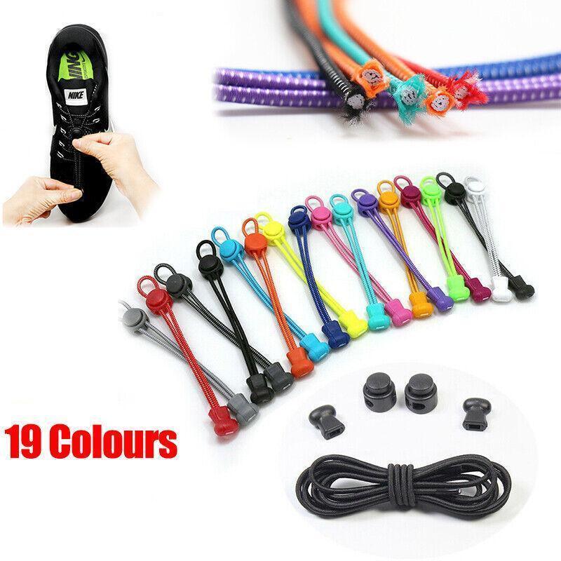No Tie Elastic Shoelaces with Toggle Locks for Sneakers, Running and Walking Shoes - Lime Green - view 2