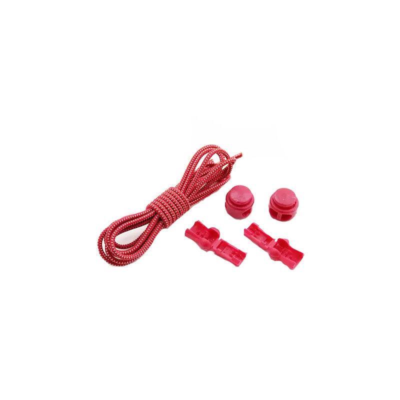 No Tie Elastic Shoelaces with Toggle Locks for Sneakers, Running and Walking Shoes - Red