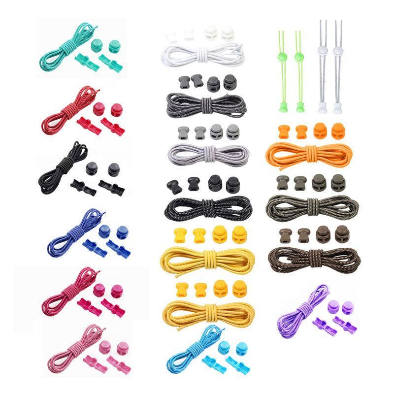 No Tie Elastic Shoelaces with Toggle Locks for Sneakers, Running and Walking Shoes - Yellow - view 3
