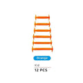No Tie Elastic Silicone Shoe Laces for Sneakers and Running Shoes, 12 Pieces - Orange