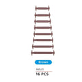 No Tie Shoelaces Elastic Silicone - Brown, Pack of 16