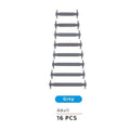 No Tie Shoelaces Elastic Silicone - Grey, Pack of 16