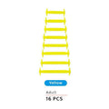 No Tie Shoelaces Elastic Silicone - Yellow, Pack of 16
