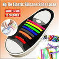 No Tie Shoelaces Elastic Silicone - Yellow, Pack of 16 - view 2