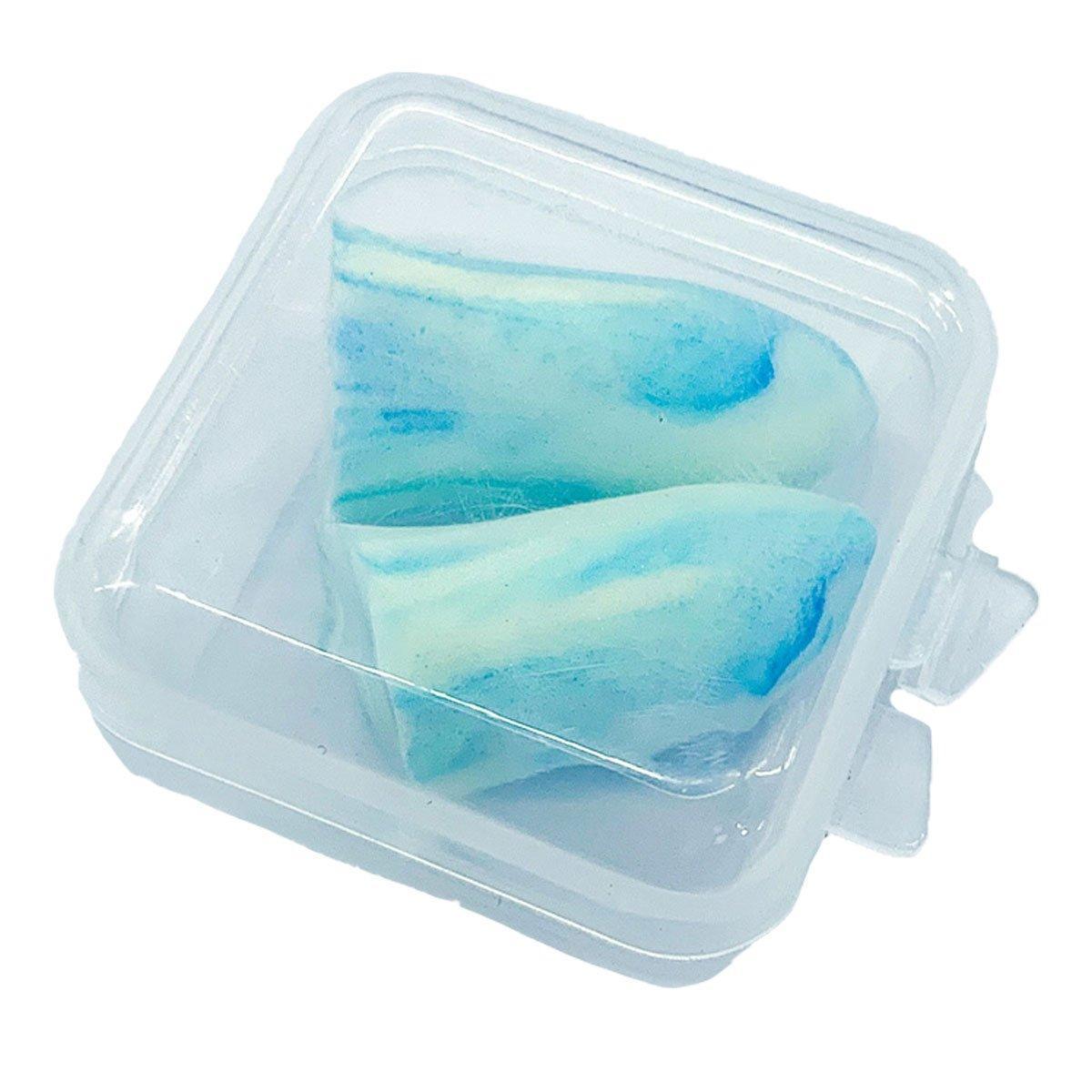 Noise Reducing Memory Foam Sleep Earplugs, Pack of 20 - Blue