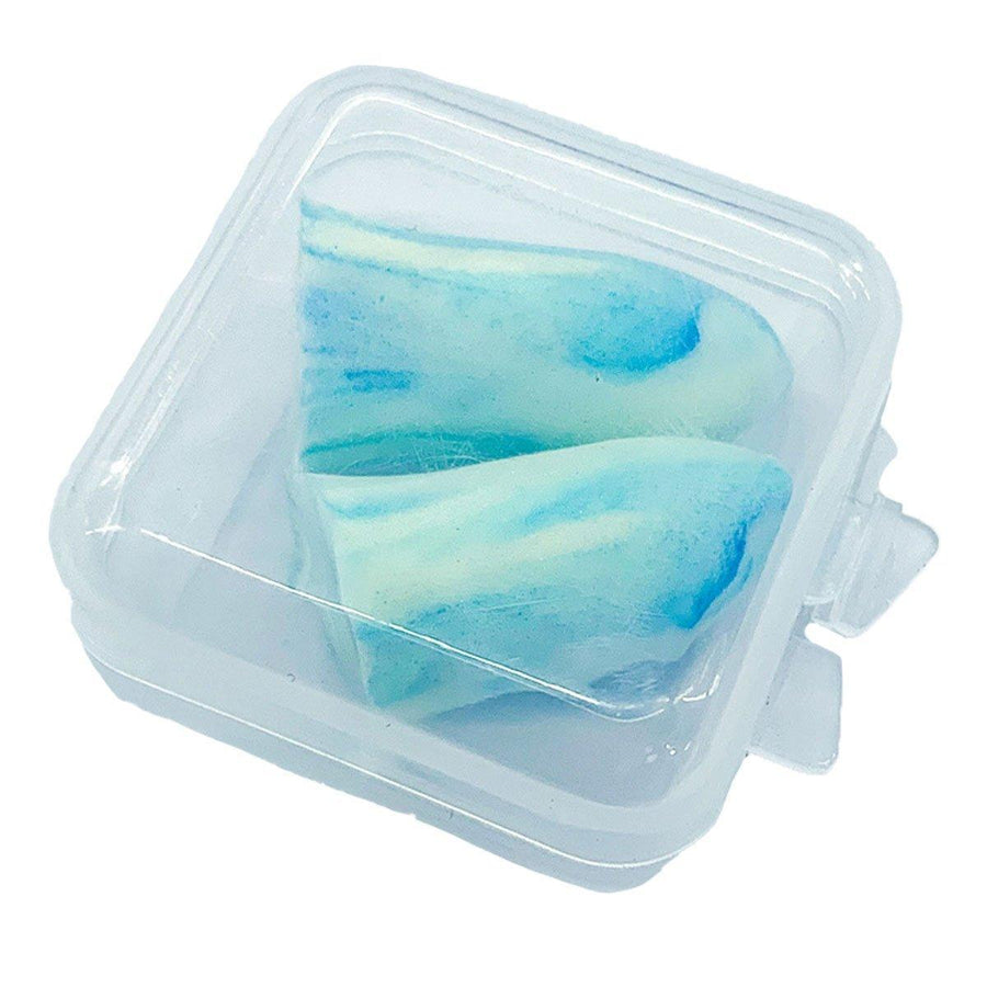 Noise Reducing Memory Foam Sleep Earplugs, Pack of 20 - Blue