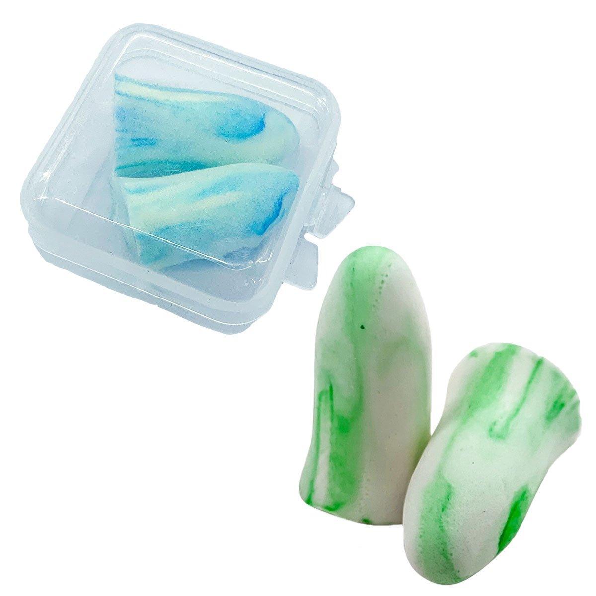 Noise Reducing Memory Foam Sleep Earplugs, Pack of 20 - Blue - view 3