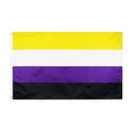Non-Binary Pride Flag 90 x 150 cm, Genderqueer Flag with 2 Eyelets - view 2