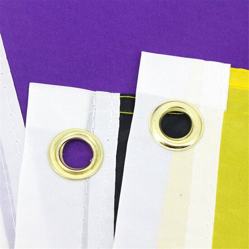 Non-Binary Pride Flag 90 x 150 cm, Genderqueer Flag with 2 Eyelets - view 4
