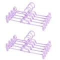 Non-Marking Trouser Hangers with Adjustable Clips, Set of 10 - Purple