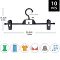 Non-Marking Trouser Hangers with Adjustable Clips, Set of 10 - Purple - view 4