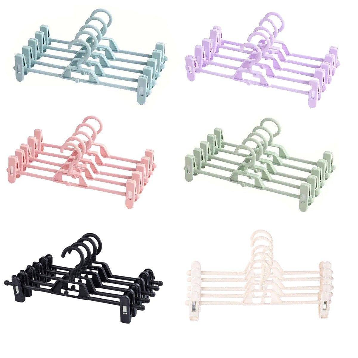 Non-Marking Trouser Hangers with Adjustable Clips, Set of 10 - Sage Green - view 3