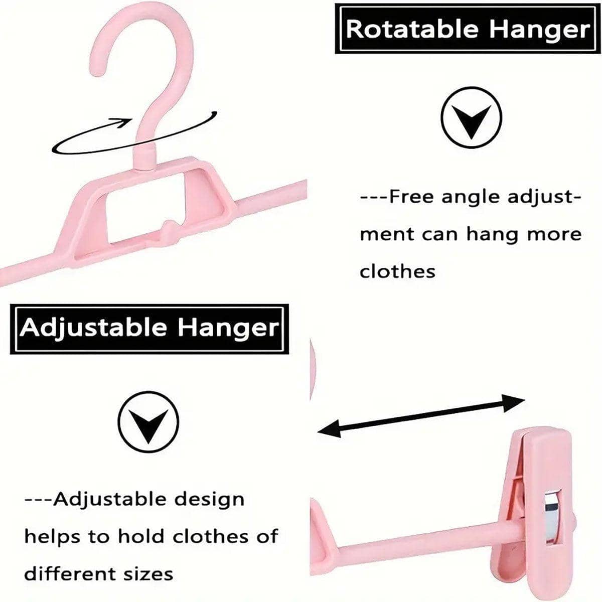 Non-Marking Trouser Hangers with Adjustable Clips, Set of 10 - Sage Green - view 5