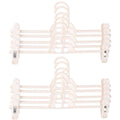 Non-Marking Trouser Hangers with Adjustable Clips, Set of 10 - White