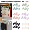 Non-Marking Trouser Hangers with Adjustable Clips, Set of 10 - White - view 2