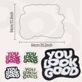 Non-Slip Absorbent Floor Mat with You Look Good Lettering - Green and Cream - view 4