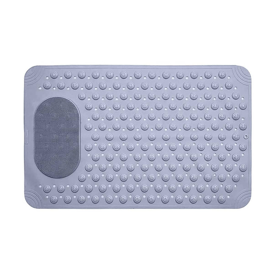 Non-Slip Bath Mat with Massage Points, TPE 36 x 69 cm - Grey