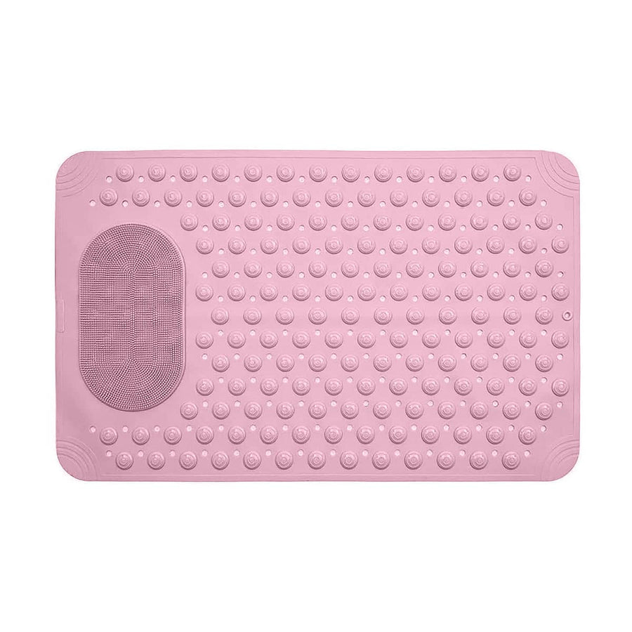 Non-Slip Bath Mat with Massage Points, TPE 36 x 69 cm - Pink