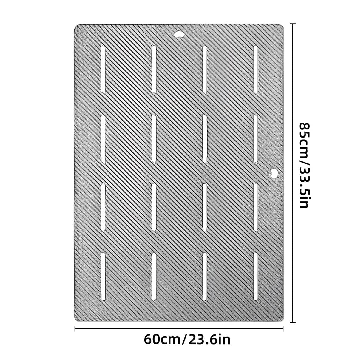 Non-Slip Bathroom Shower Mat, 60 x 85 cm - Light Blue - view 4