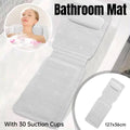 Non Slip Bathtub Mat with 30 Suction Cups, Built-In Headrest and Soft Surface