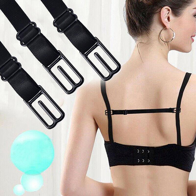Non-Slip Bra Strap Holders with Racerback Clip, Set of 3 - Black - view 5