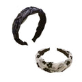 Non Slip Braided Flower Hair Hoop Headband for Women and Girls - White - view 3