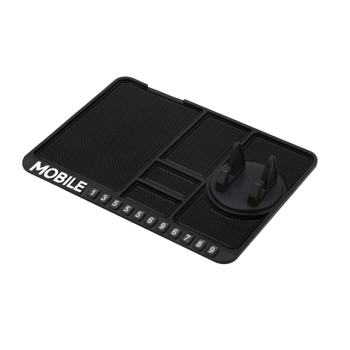 Non-Slip Car Dashboard Phone Holder Mat - Black