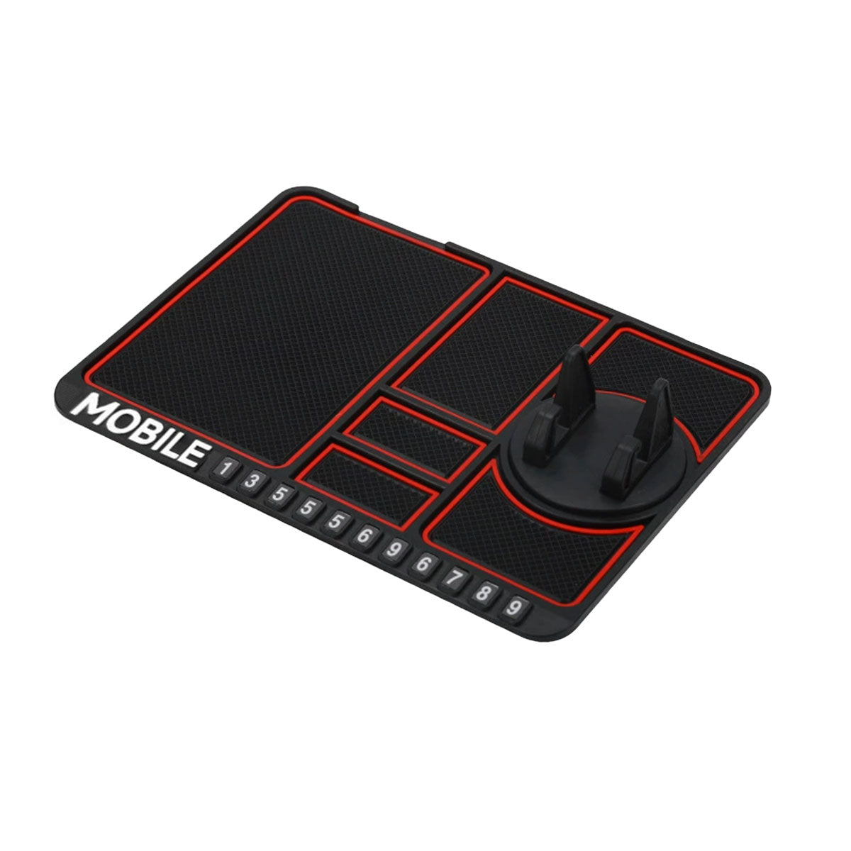 Non-Slip Car Dashboard Phone Holder Mat - Red