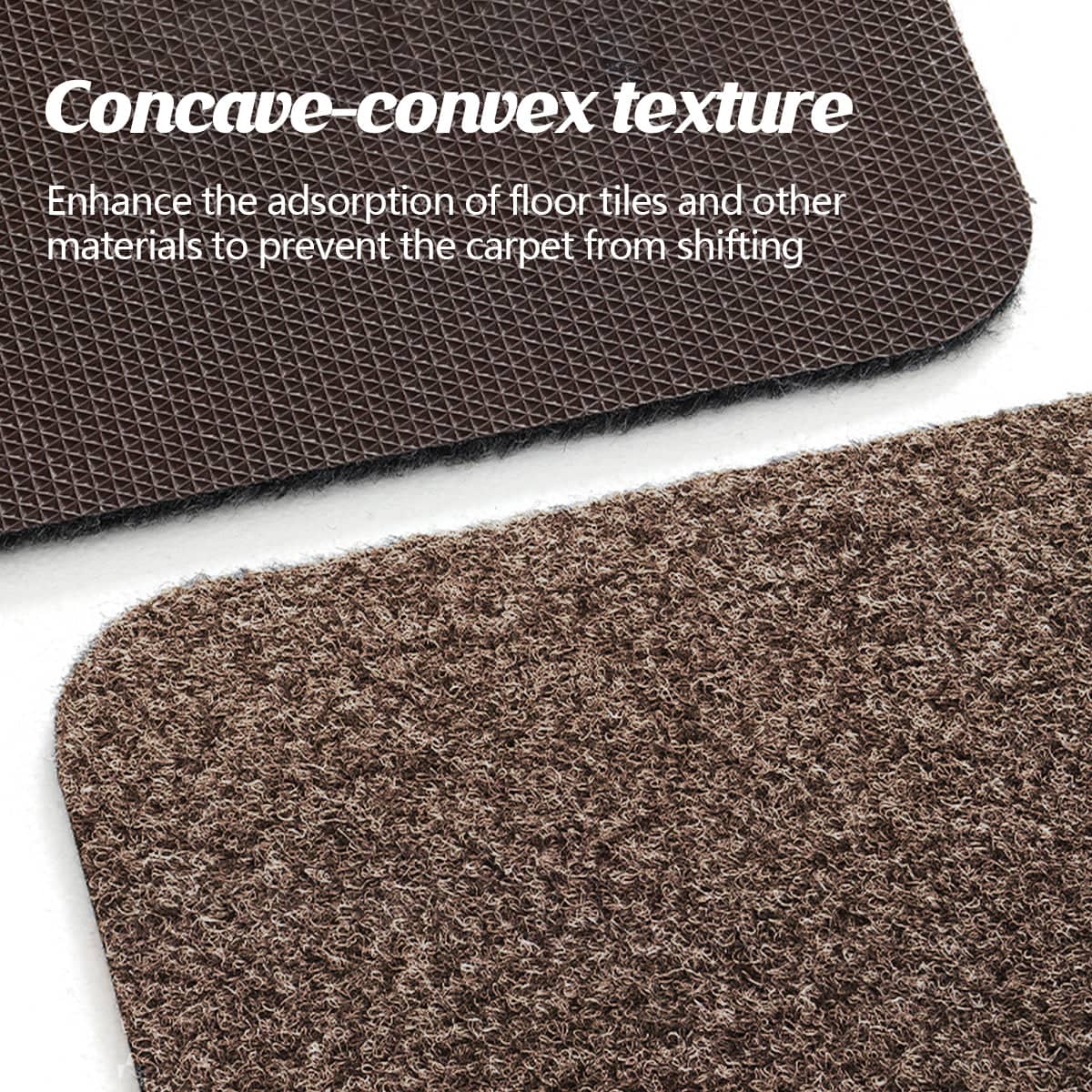 Non Slip Doormat 60 x 40 cm, Washable Polypropylene Floor Mat in Camel - view 4