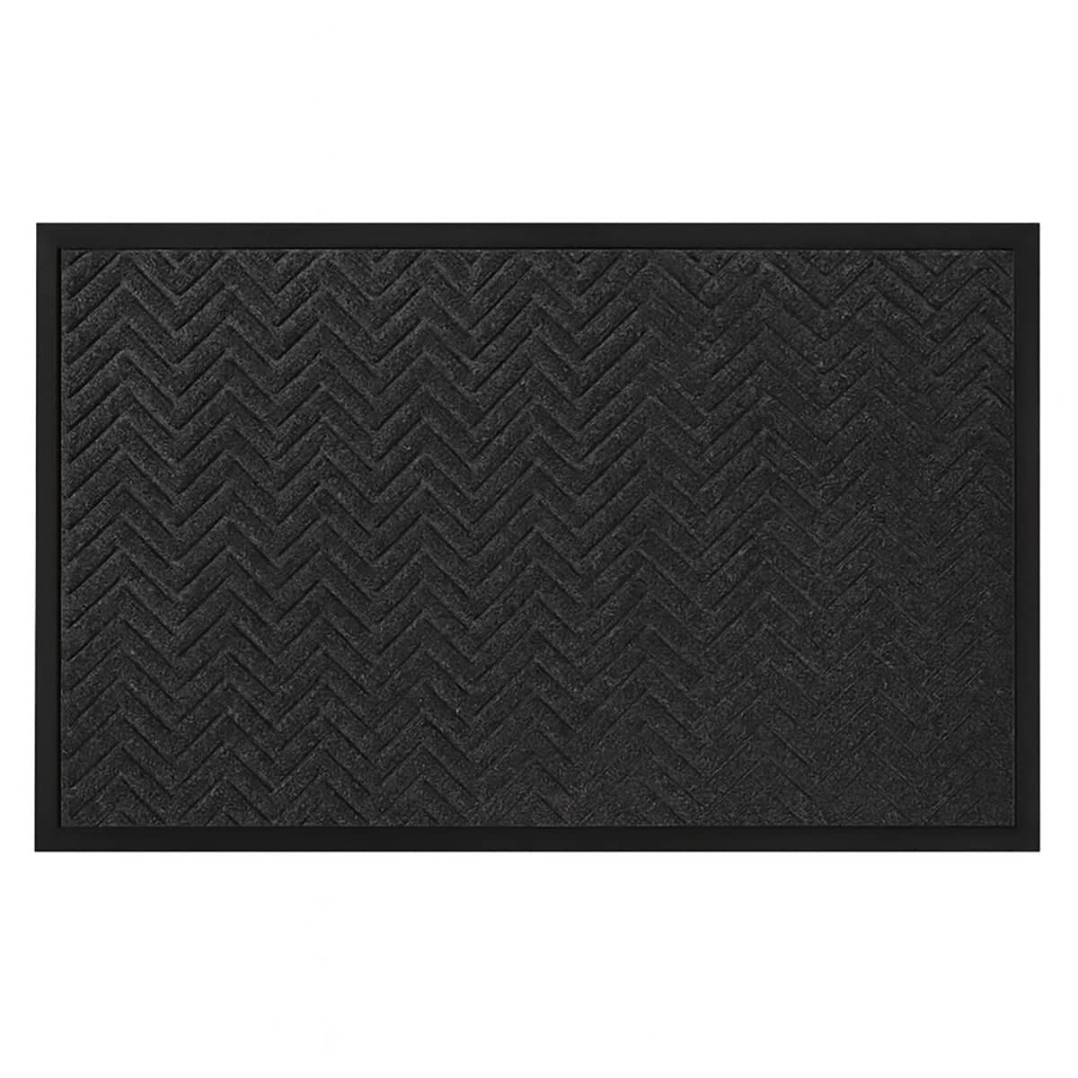 Non Slip Entryway Floor Mat, Polypropylene and Rubber - V Shape Pattern, 60 x 90 cm