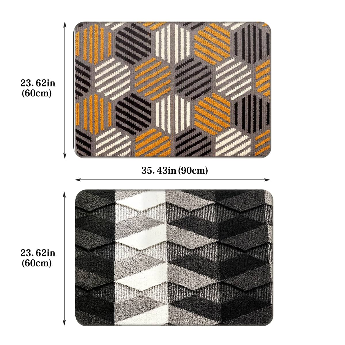 Non-Slip Entryway Mat, 60 x 90 cm - Brown - view 4