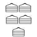 Non-Slip Flocking Pants Rack Multi-Layer Wardrobe Hanger - Black, Pack of 5 - view 2