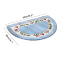 Non Slip Floral Half Round Entry Mat - Pink - view 4