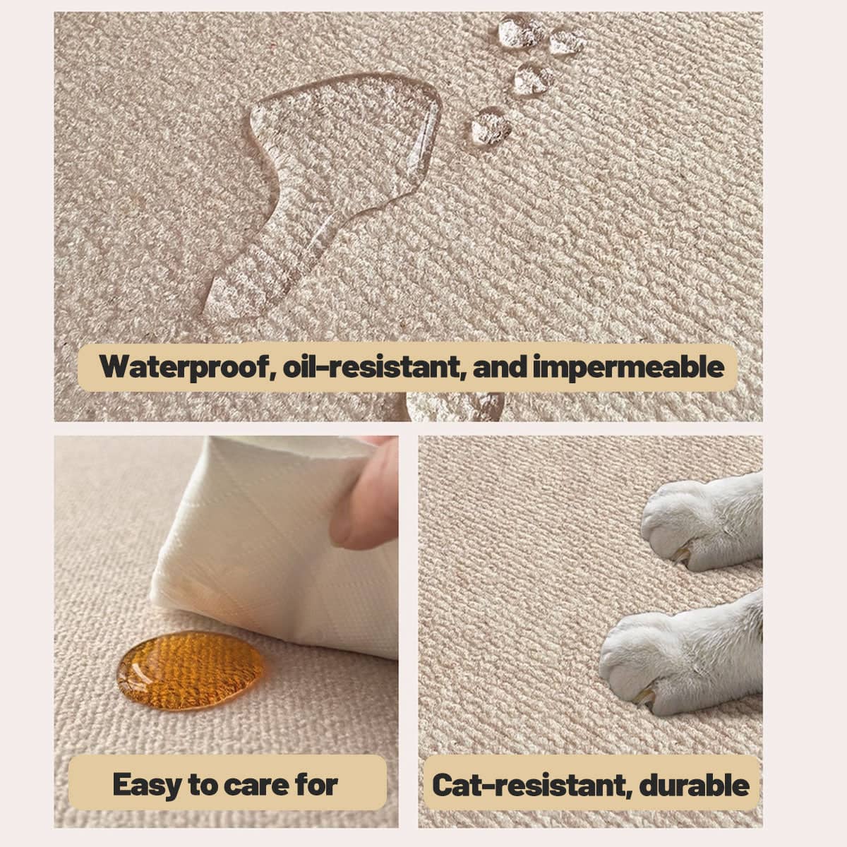 Non-Slip Front Door Mat, Waterproof Indoor Outdoor Entrance Rug - 50 x 80cm - view 5