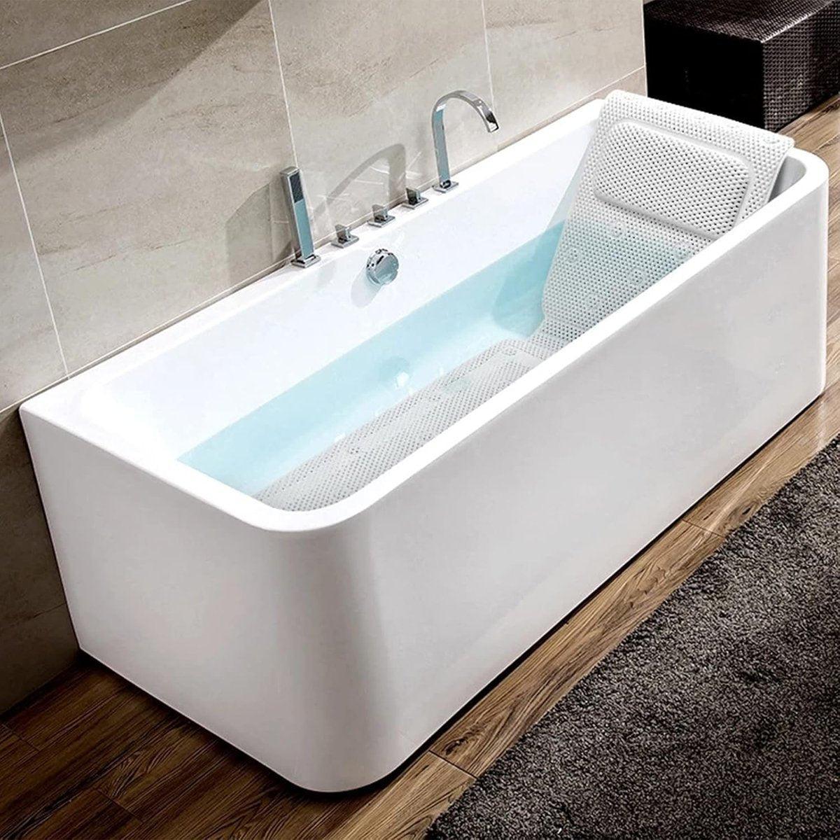 Non-Slip Full Body Bath Mat with Suction Cups - White, 125 x 36 cm - view 4