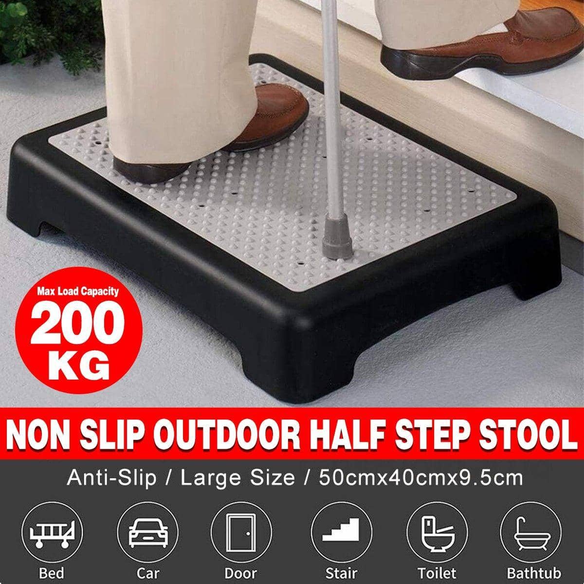 Non-Slip Half Step, 50 x 40 x 9.5 cm