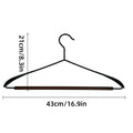 Non Slip Iron Wood Combination Coat Hangers, Pack of 6 - Black - view 3